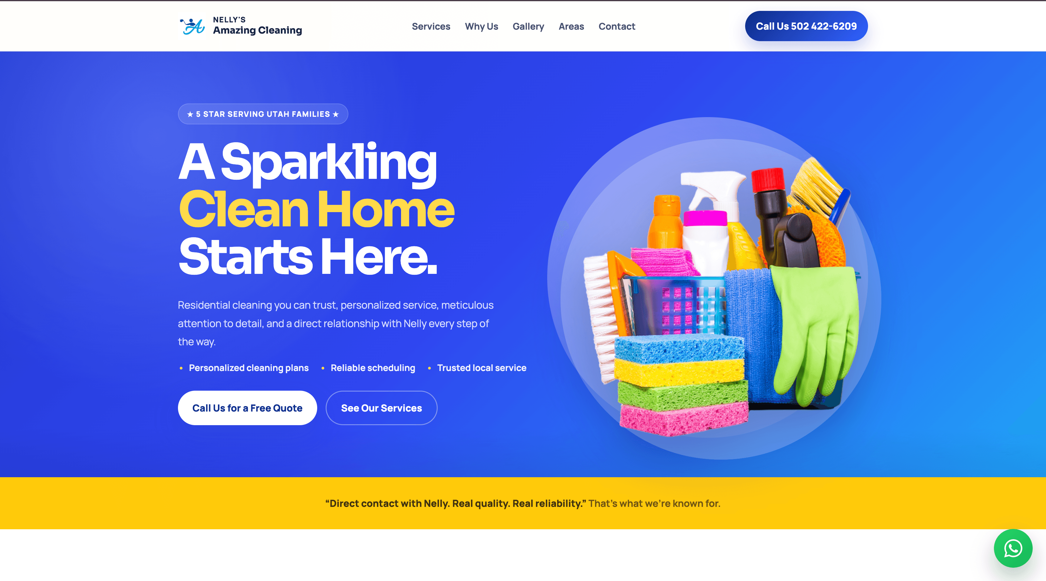 Amazing Clean landing page hero section